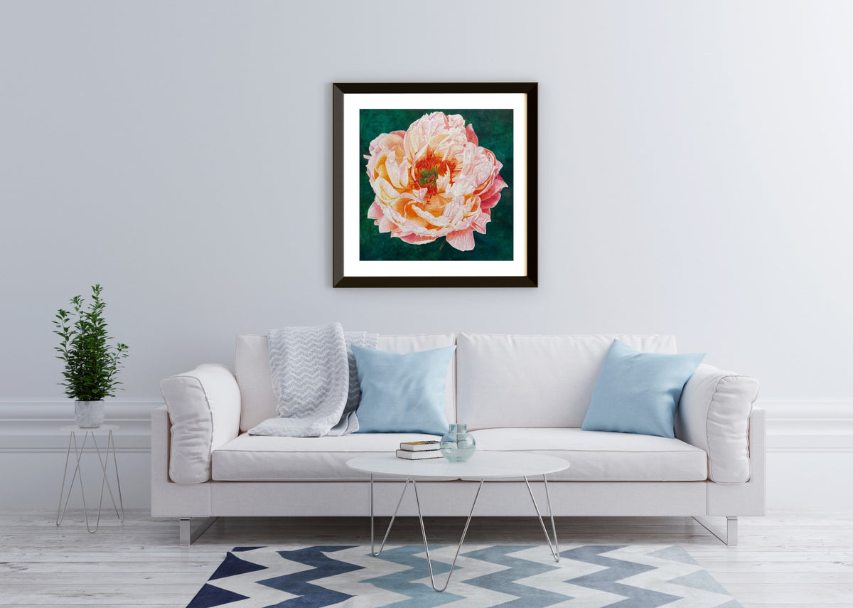 Blush | Pink Peony Watercolor Art Print, Limited Edition Giclée