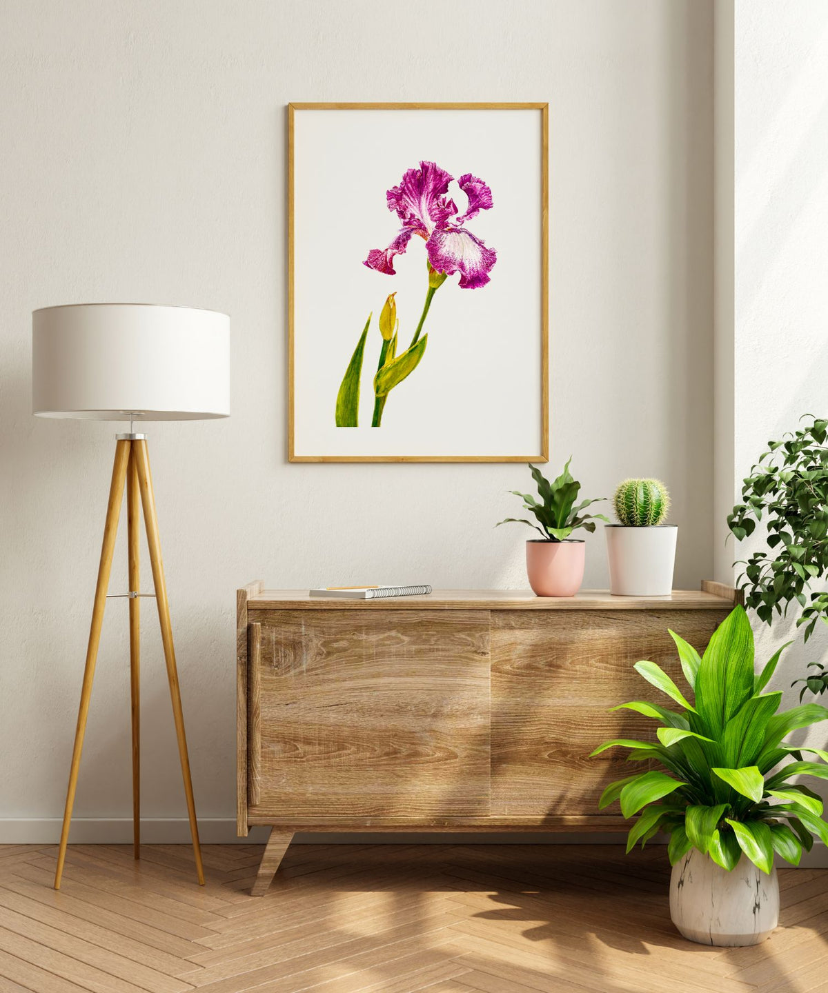 Cascading Petals | Purple Iris Watercolor Art Print, Limited Edition Giclée