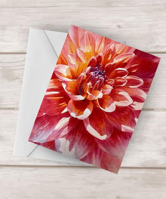 Blank Notecards | Dazzling Dahlia | 4.25″x 5.5″