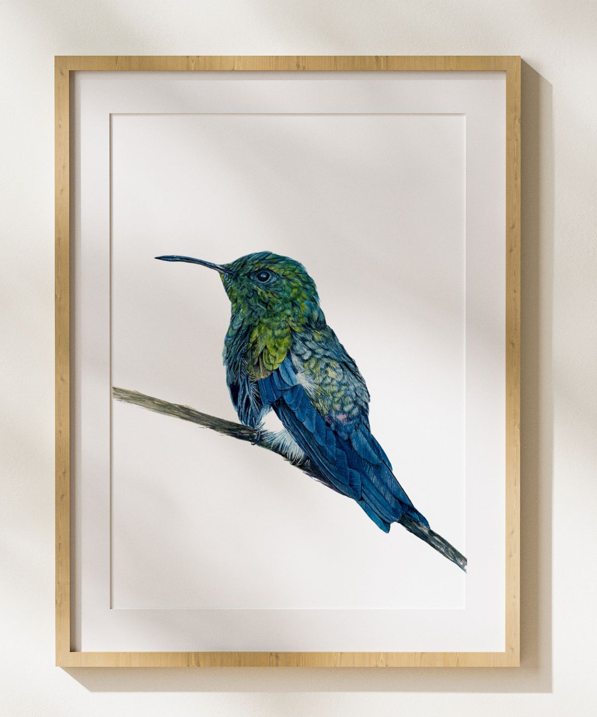 Hummingbird Trio, Set of 3 Small Watercolor Bird Art Prints, 7" x 5" Giclée Prints